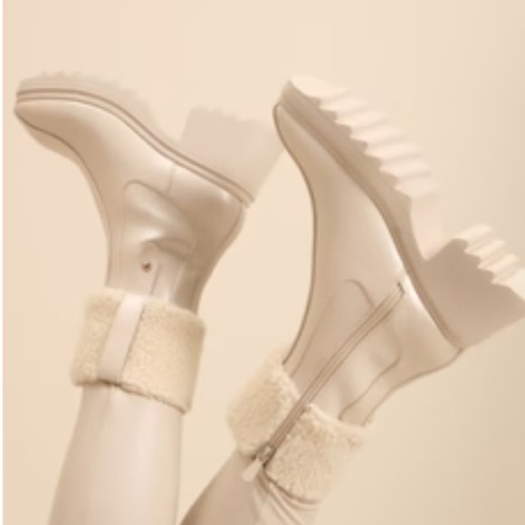 Shoes - Ankle lug sole cuff boots and Over the Knee lug sole boots